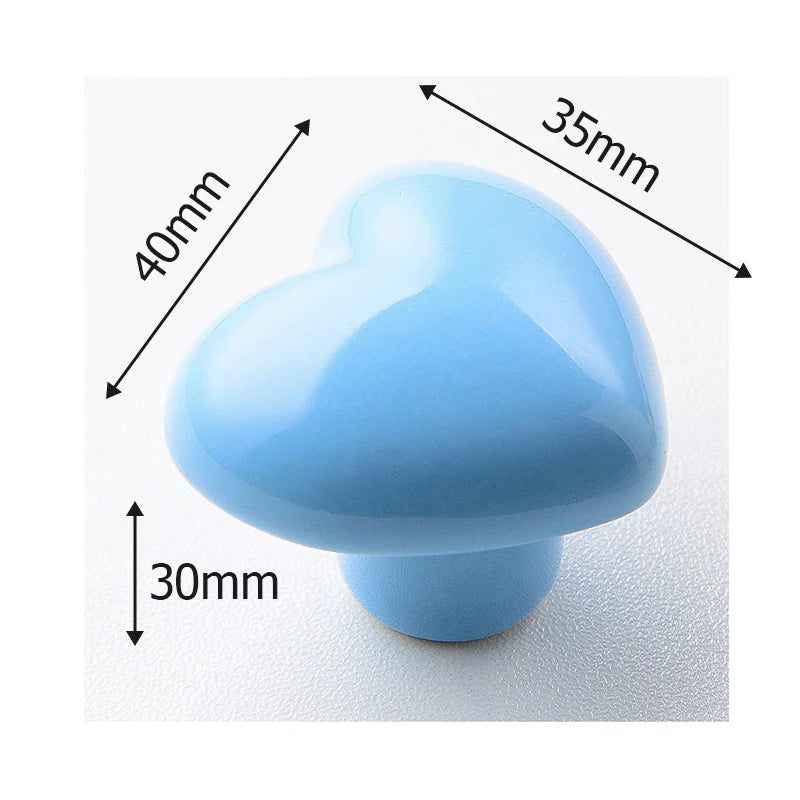 Keramik Herz Möbelgriff Bunte Schrankknöpfe für Kinder - Küche