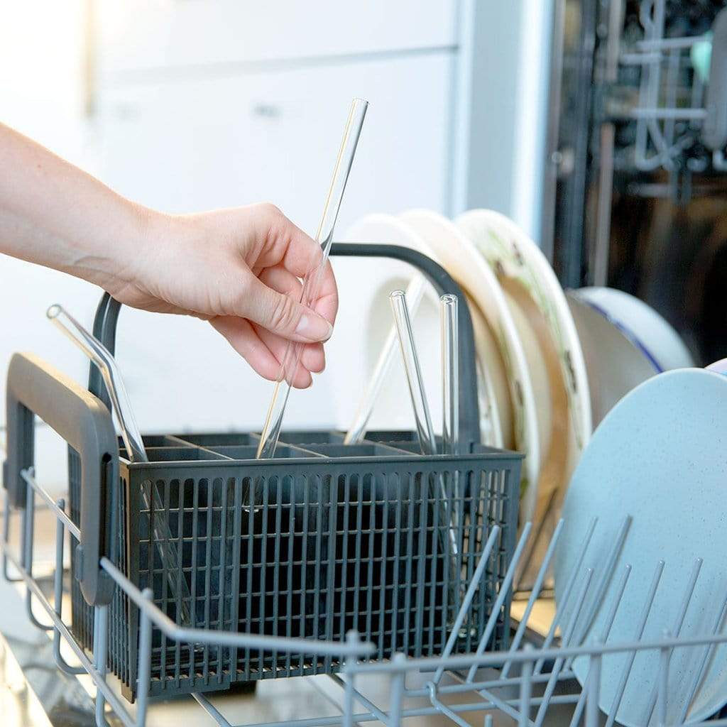 Berlin Edition 6x Glasstrohhalme mit gravierten Motiven - 15cm, 20cm, 23cm