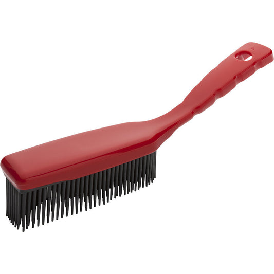 Handfeger mit Gumminoppen für glatte Oberflächen in Rot-Altruan