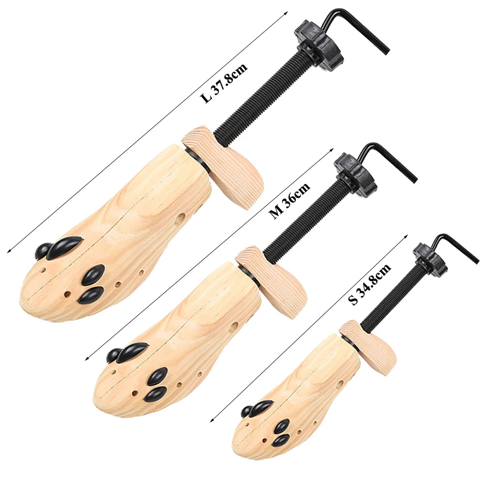 Einstellbarer Holz Schuhspanner Schuhdehner für Herren und Damen S M L