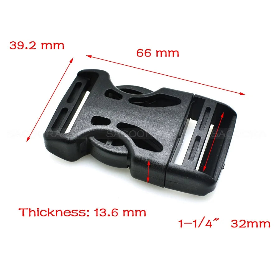 2 Stück Gurtband mit abnehmbarer Schnalle 15-50 mm für Sporttaschen Zubehör