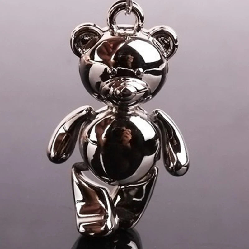 Stilvoll - robust: Unisex Teddybär-Schlüsselanhänger aus Metalllegierung