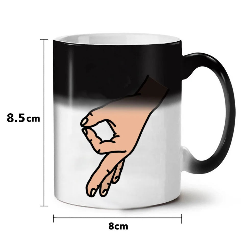 Kreative Kaffeetasse mit Farbwechsel durch Temperatur – Freunde Geschenk-Yabubest - Home & More