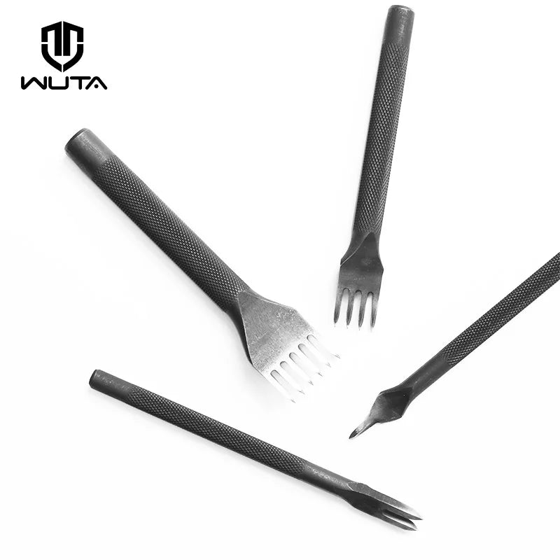 4 teiliges Lederhandwerk Meißel und Locher Set mit Diamantspitze