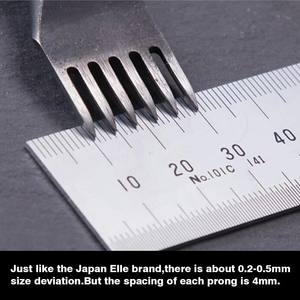 4 teiliges Lederhandwerk Meißel und Locher Set mit Diamantspitze