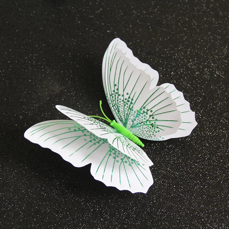 12 Stücke 3D Schmetterling Wandaufkleber doppelschichtig für Raumdeko-Yabubest - Home & More