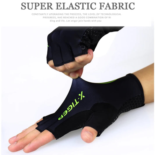 Sommer Fahrrad Handschuhe Atmungsaktiv Winddicht Waschbar MTB Half Finger