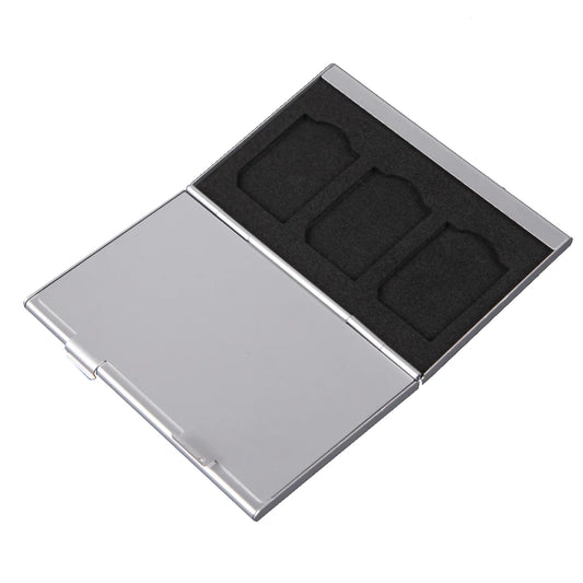 Aluminium Speicherkarte Aufbewahrungsbox für 6 Micro SD Karten