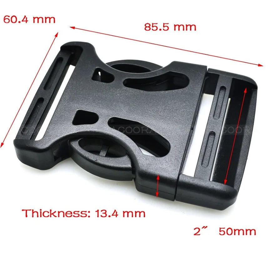 2 Stück Gurtband mit abnehmbarer Schnalle 15-50 mm für Sporttaschen Zubehör