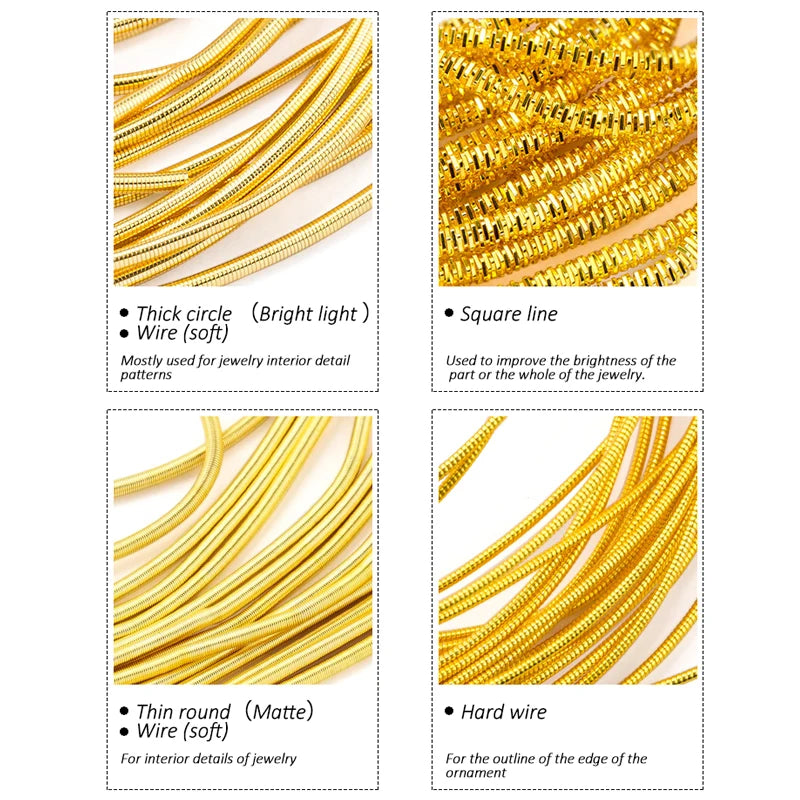 Kupferdraht Metall Nähzubehör 2.8m 10g DIY Schmuck Patch Stickerei