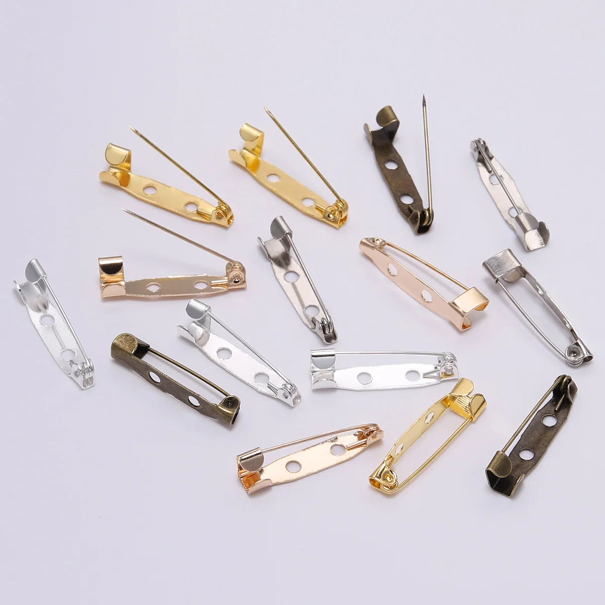 50er Set Brosche Clip Basis Pins in 15-40mm – DIY Schmuckzubehör-Yabubest - Home & More