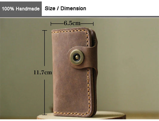 Handgemachtes echtes Leder Schlüsseletui für Herren und Damen