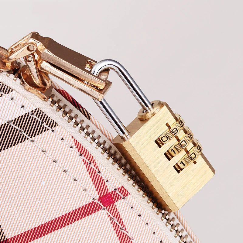 Sicheres Vorhängeschloss aus massivem Messing und Edelstahl