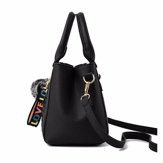 Elegante Damen Messenger Bag mit Stickerei - Haarball – weich, vielseitig - sicher Verschlossen