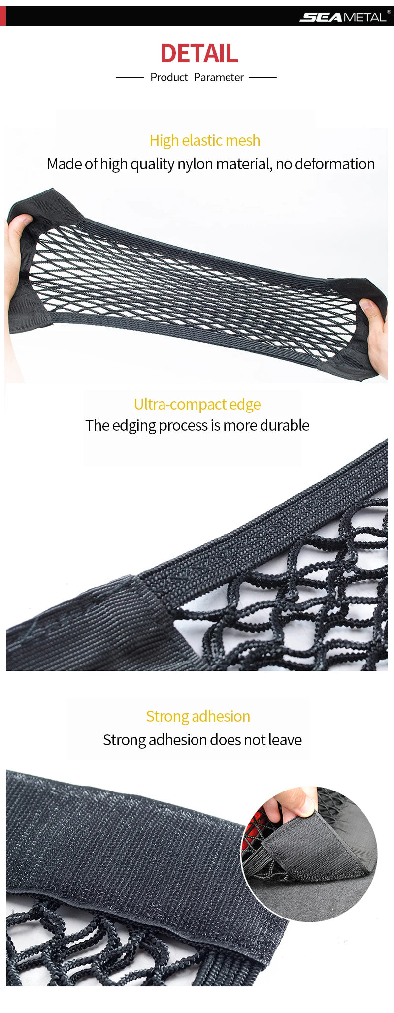 Elastisches Netz für Kofferraum zur praktischen Aufbewahrung