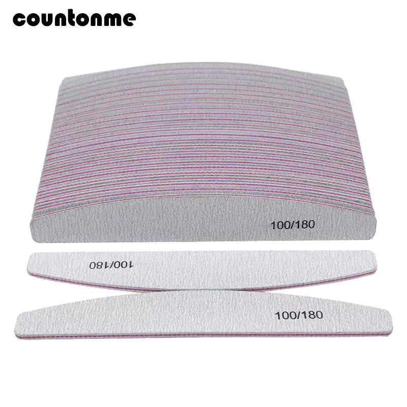 10er Set Nagelfeilen mit 100 und 180 Körnung für präzise Nagelpflege-Motionshop