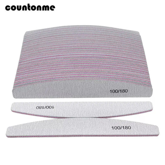 10er Set Nagelfeilen mit 100 und 180 Körnung für präzise Nagelpflege-Motionshop