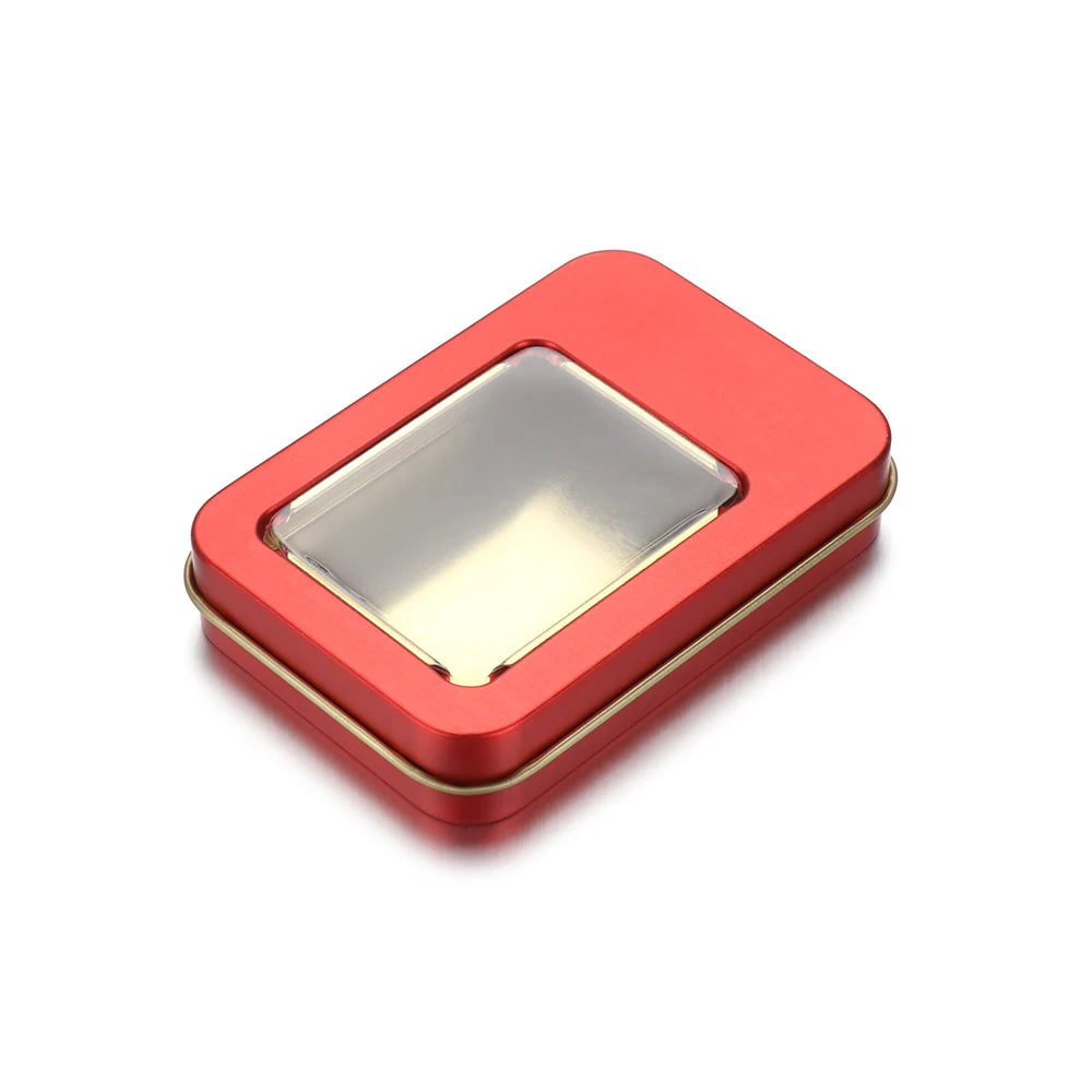 Robuste Metallbox zur sicheren Aufbewahrung mit durchsichtigem Deckel