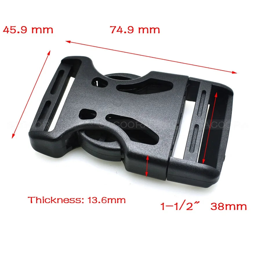 2 Stück Gurtband mit abnehmbarer Schnalle 15-50 mm für Sporttaschen Zubehör