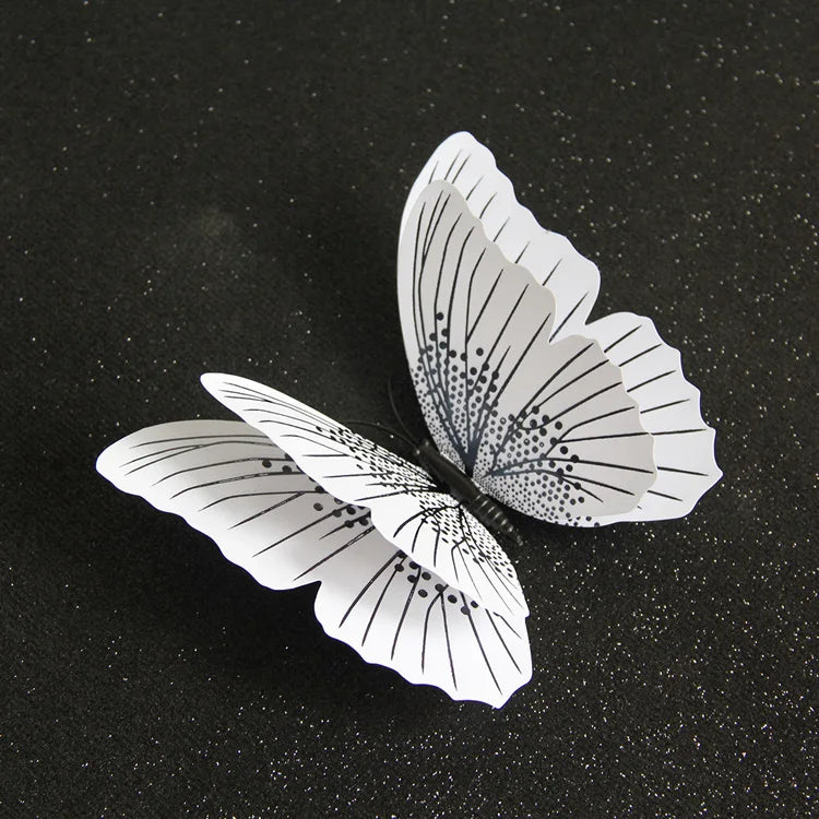12 Stücke 3D Schmetterling Wandaufkleber doppelschichtig für Raumdeko-Yabubest - Home & More