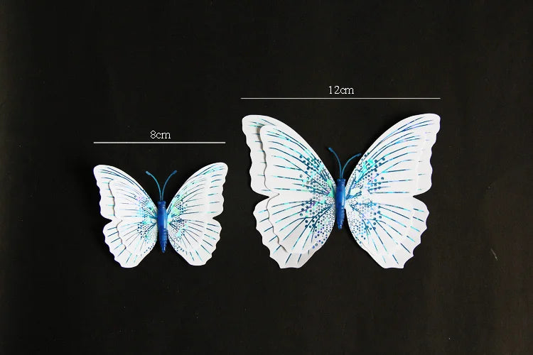 12 Stücke 3D Schmetterling Wandaufkleber doppelschichtig für Raumdeko-Yabubest - Home & More