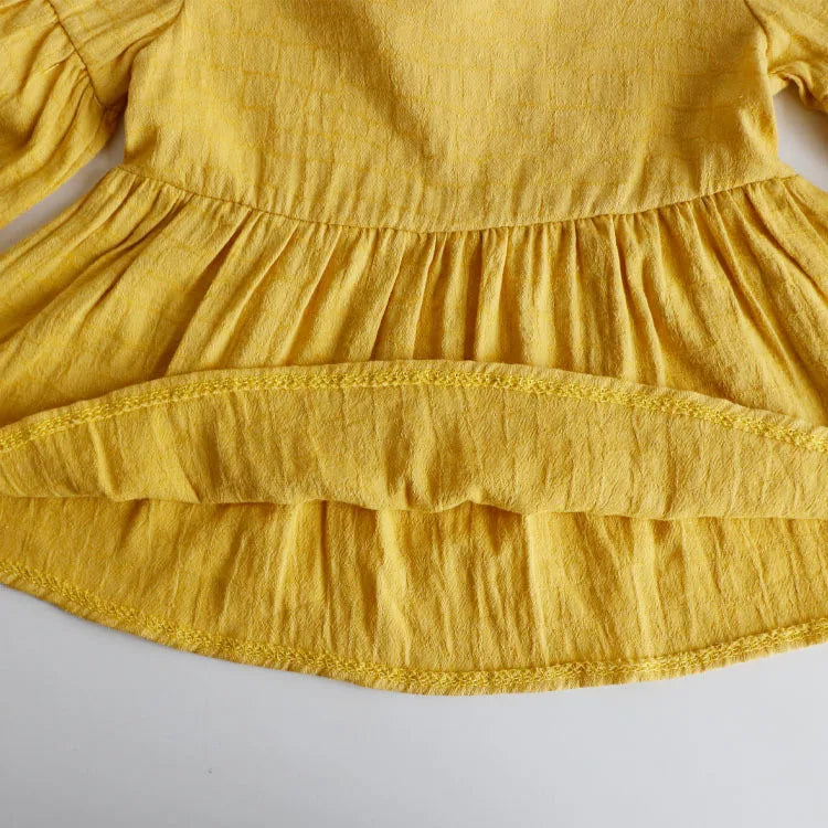 Leichte Baumwoll-Bluse für Mädchen mit Flügelärmeln & floralem Sommerlook 12m-4J