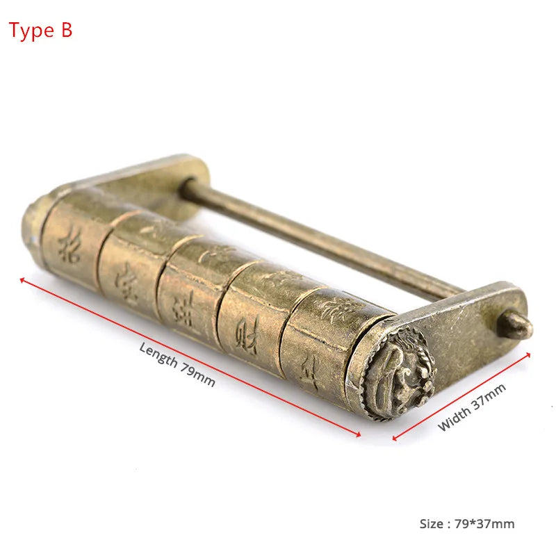 Antik Bronze Zahlenschloss 5-stellig für Schmuckbox Koffer Schublade – Größe wählbar