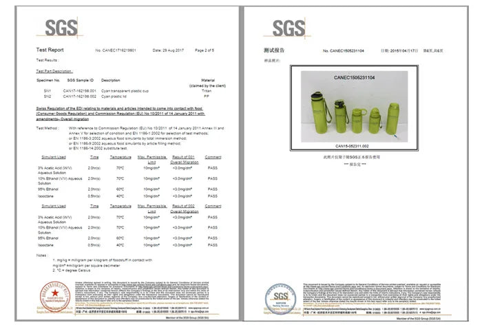 Tragbare UZSPACE Tritan Wasserflasche BPA frei mit Riemen 350 bis 1000 ml