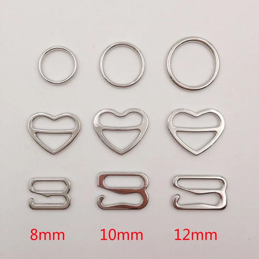 100er Set BH-Ringe Metall Zinklegierung in Silber und Gold Größenwahl