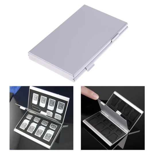 Aluminium SIM - Micro-SIM Karten Aufbewahrungsbox mit Schutzfächern