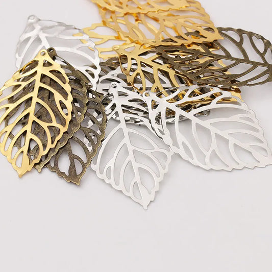 50x filigrane Metall Anhänger in Gold und Silber für DIY Schmuckherstellung