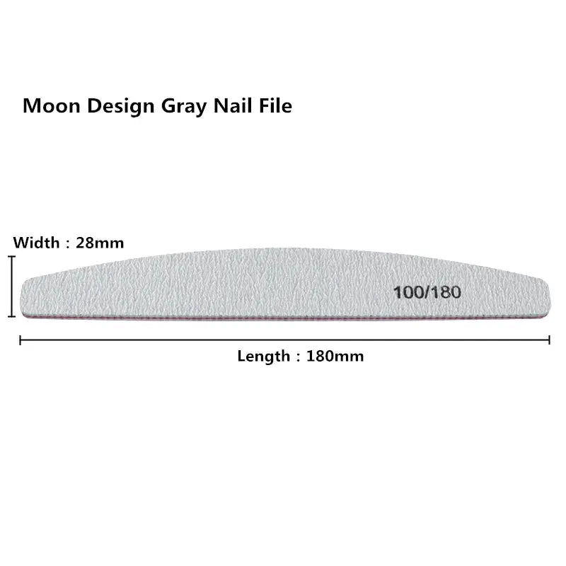 10er Set Nagelfeilen mit 100 und 180 Körnung für präzise Nagelpflege-Motionshop