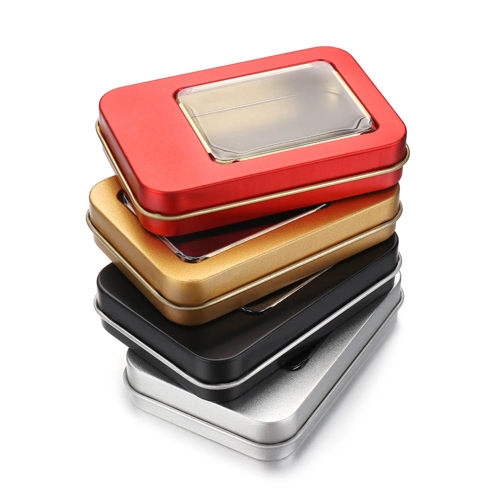 Robuste Metallbox zur sicheren Aufbewahrung mit durchsichtigem Deckel