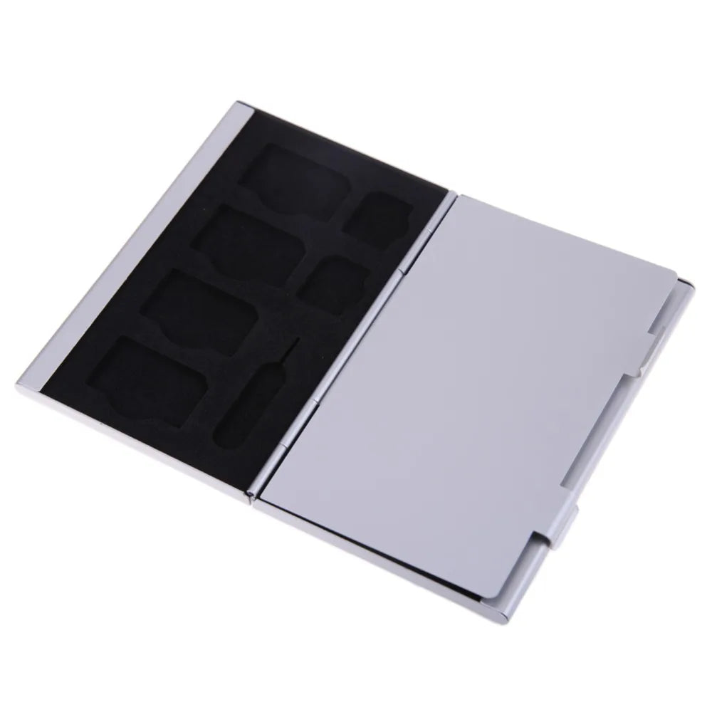 Aluminium SIM - Micro-SIM Karten Aufbewahrungsbox mit Schutzfächern
