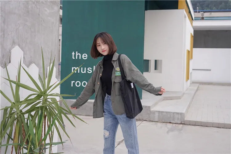 Frauen Cord Tote Handtasche Schulter Einkaufstasche Casual-Yabubest - Home & More