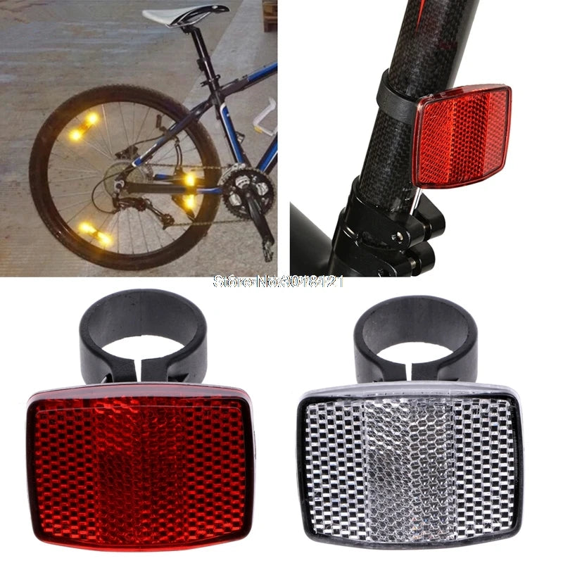 Maximale Sicherheit: Reflektierender Fahrradreflektor Weiß - Rot, 1 Stück