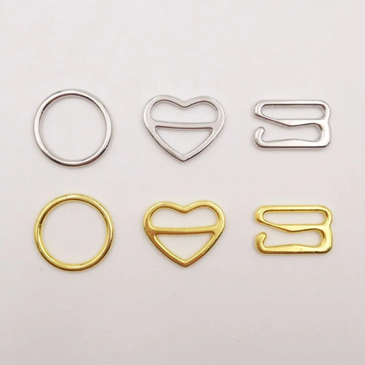 100er Set BH-Ringe Metall Zinklegierung in Silber und Gold Größenwahl