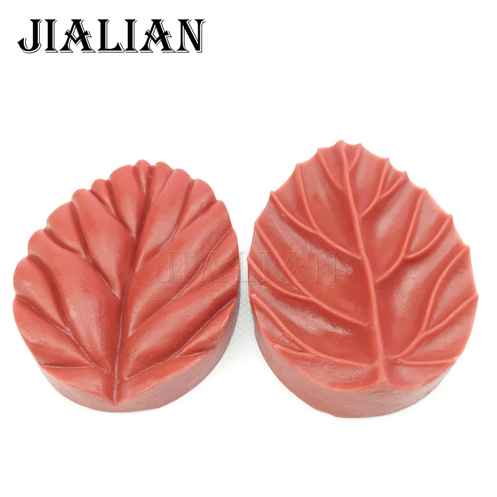 2er Set Silikonformen Blatt Design für Kuchen Fondant Backwerkzeug