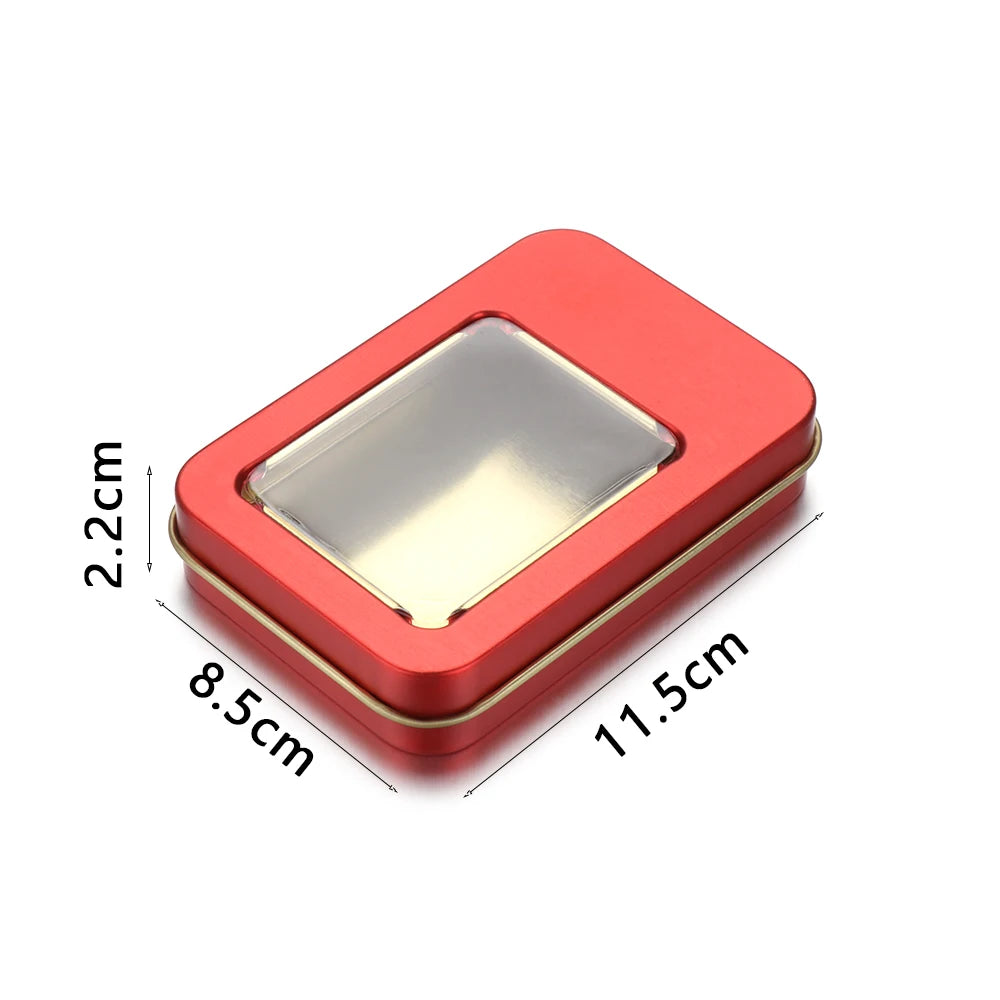 Robuste Metallbox zur sicheren Aufbewahrung mit durchsichtigem Deckel