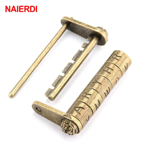 Antik Bronze Zahlenschloss 5-stellig für Schmuckbox Koffer Schublade – Größe wählbar