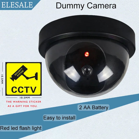 Realistische schwarze Dummy CCTV-Kamera mit blinkender LED – Abschreckung pur