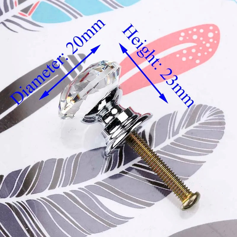 Kristallglas Diamant Möbelknöpfe – 20/30mm Durchmesser, Farbauswahl