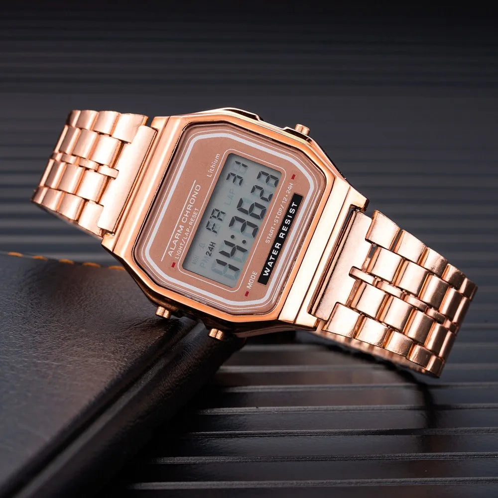 Digitale Sport Uhr für Männer Frauen Studenten, LED Anzeige, Quadratisches Design