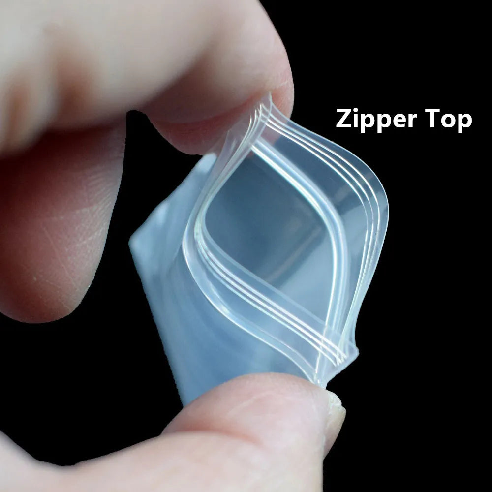 1000 kleine transparente PE Druckverschlussbeutel mit Zipper in 6 Größen