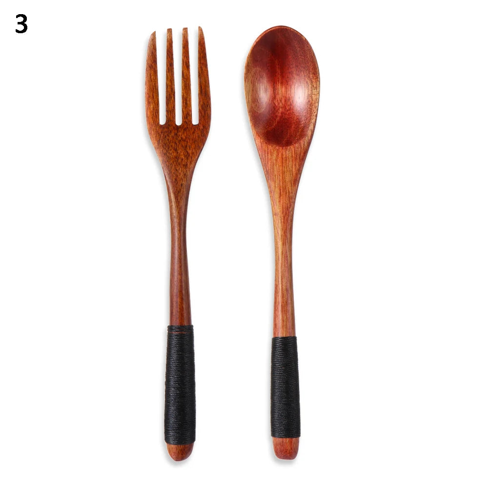 Bambus Besteck Set mit Tasche – wiederverwendbar für Schule & Unterwegs-Yabubest - Home & More