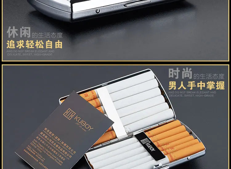 Tragbares Mini Zigarettenetui aus Edelstahl für 12 Zigaretten