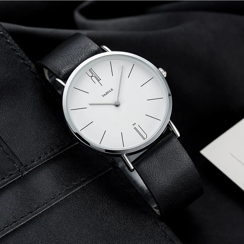 Elegante Herren Quarz Armbanduhr Lederarmband Business - Casual