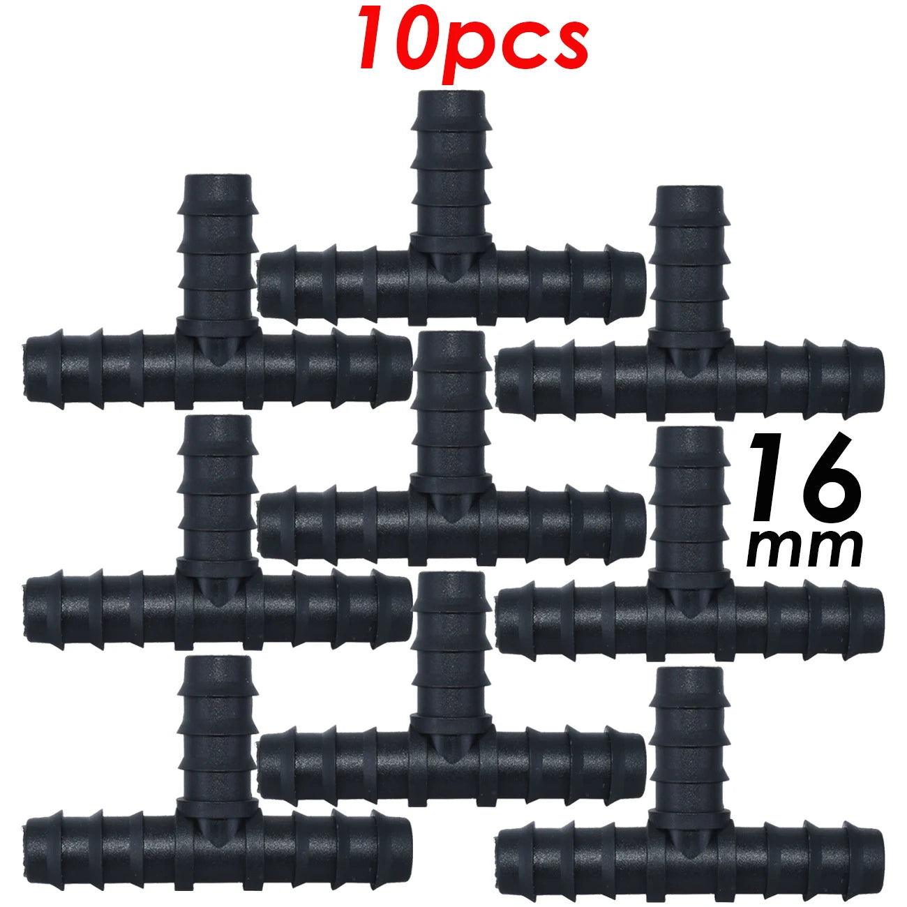 10x 16mm Gerade Kupplungen Micro Tropf Bewässerung 1/2'' PE Schlauch Reparatur