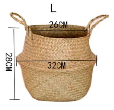 Geflochtener Seegras Korb – Hänge-Pflanztopf und Aufbewahrung