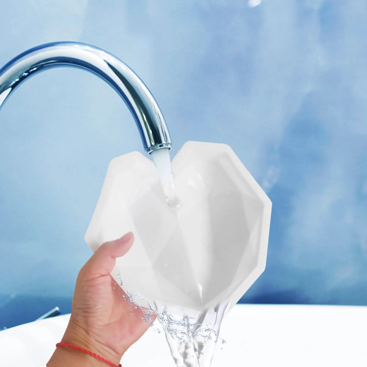 3D Silikonform Herz Diamant für Schokolade und Dessert